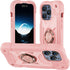 Compatible with iPhone 15 Pro Case 6.1" - Heavy-Duty Shockproof Military-Grade Rugged Cover with Ring Stand, Glass Screen Protector & Camera Lens ...