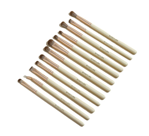 Eyeshadow Brush Set, Concealer, Eyeliner and Eyebrow Brush, 12-Pieces Eye Makeup Brushes with Soft Synthetic Fiber and Wood Handle...