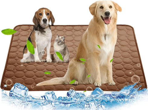 Dog Cooling Mat, Pet Cooling Mat for Dogs Cooling Blanket for Dogs Dog Cooling Pad for Kennels, Crates, Cars, Indoor & Outdoor Ice Silk Cooling Ma...