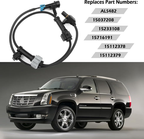ABS Sensor Front Left and Right,Automotive Replacement Anti-Lock Brake Speed Sensors OEM#ALS482,15037208,ABS Wheel Speed Sensor Compatible with Ch...