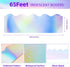 65 Feet Iridescent Bulletin Board Borders, Holographic Scalloped Bulletin Board Trims, Classroom Bulletin Board Decorations for Iridescent Birthda...