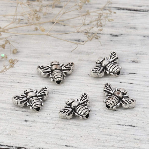JGFinds Bee Charms Spacer Beads - 95 Pack, 1.3mm Hole, DIY Craft Keychain, Jar Charms and Bee Embellishments, Bulk Jewelry Making Supplies (Bumble...