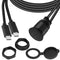 QIANRENON 2 USB C Threaded Flush Mount Waterproof Cable Dual USB C 2.0 Male to Female Car Dash Mount Extension Cable for Car Boat Truck Yacht Moto...