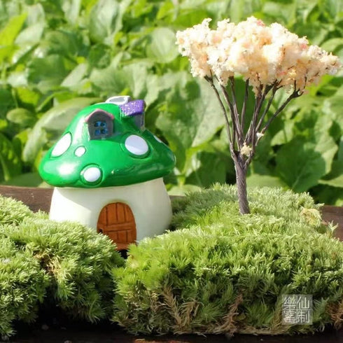 Mushroom Fairy House Fairy Garden Accessories, Mini House Figurines Fairy Garden Decor, Fairy Garden House Ornaments Kit for Home Micro Landscape ...