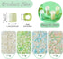 Craftdady 3300Pcs Green Glass Bugle Seed Beads Small Crystal Round Pony Beads Column Tube Waist Bead Kits Embroidery Beads for Summer Crafts DIY B...