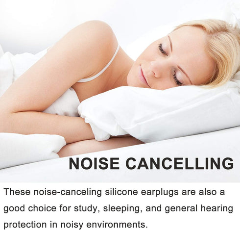 Ear Plugs for Sleeping, Reusable Silicone Moldable Noise Cancelling Sound Blocking Reduction Earplugs for Swimming, Snoring, Concerts, Shooting, A...