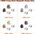 Tanstic 60 Sets 14mm 4 Color Magnetic Button Clasps Snaps Fastener Clasps Button Knitting Buttons Sets for Sewing, Craft, Purses, Bags, Clothes, L...