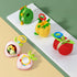 Jollybaby Plush Stuffed Fruit Baby Rattle Toy for Stroller Car Seat Crib, Montessori Sensory plush Avocado Toy with Rattle and Mirro Toy for Baby ...