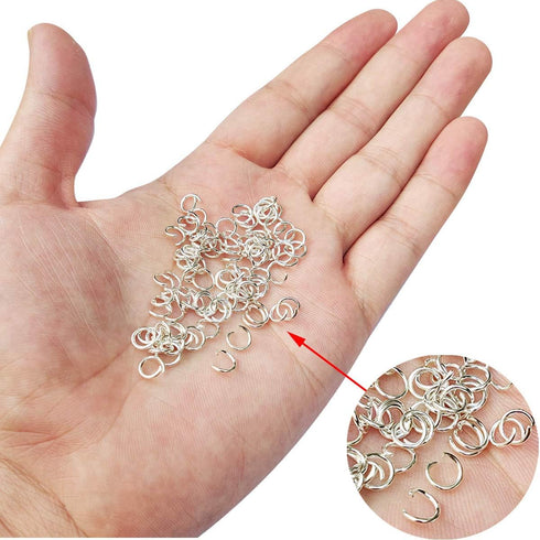 600 Pcs Silver Plated Jump Rings Split Rings Circle Clasp Connecting Rings Jewelry Necklace Bracelet Pendant Choker Charm Loops DIY Craft Earring ...