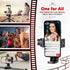 Zeadio Tripod Smartphone Mount, Cell Phone Holder Adapter Clamp with Cold-Shoe Mount, Selfie Stick and Monopod Adjustable Clamp, Fits for All iPho...