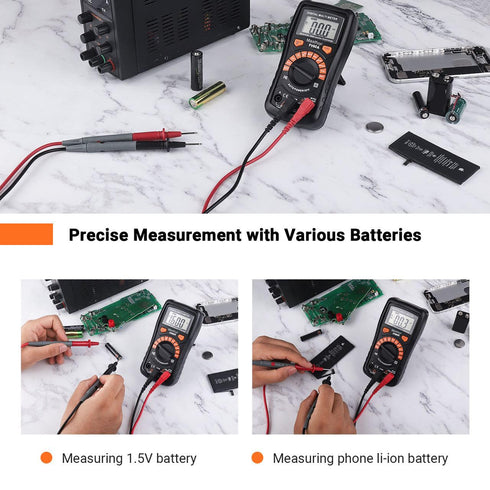 Classic Digital Multimeter, Multi Tester with NCV Non-Contact Voltage Detection, Backlit LCD Display, Tests for Voltage, Current, Resistance, Cont...