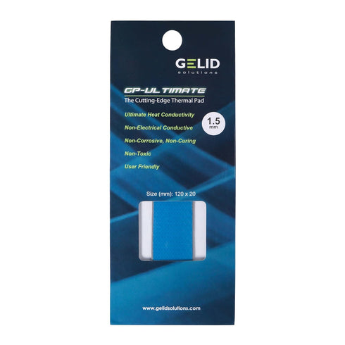Gelid Solutions GP-Ultimate 15W- Thermal Pad 120x20x1.5mm. Excellent Heat Conduction, Ideal Gap Filler. Easy Installation...