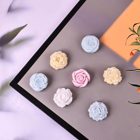 7-chamber rose/flower shape silicone Molds for DIY Cake Fondant Biscuit Cookies Sugar Pudding Chocolate Hard Candies Dessert Sugar Cupcake Decor...