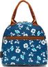 FlowFly Insulated Lunch Cooler Bag - Tote Bag Organizer for Women/Men, Floral#White...