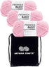 Premier Basix Chunky Knitting Yarn Bubblegum 1145-20 (3-Pack) Same Dye Lot Chunky Bulky #5 Soft 100% Acrylic Bundle with 1 Artsiga Craft Bag......