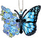 Butterfly Car Accessories Pendant, Hanging Charm Home Decoration Keepsake, Butterfly Car Hanging Ornament for Rear View Mirror Christmas Valentine...