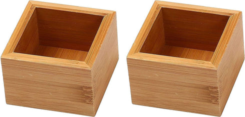 YBM Home Bamboo Drawer Organizer Storage Box for Kitchen Drawer, Junk Drawer, Office, Bedroom, Children Room, Craft, Sewing, and Bathroom, 2 Pack ...