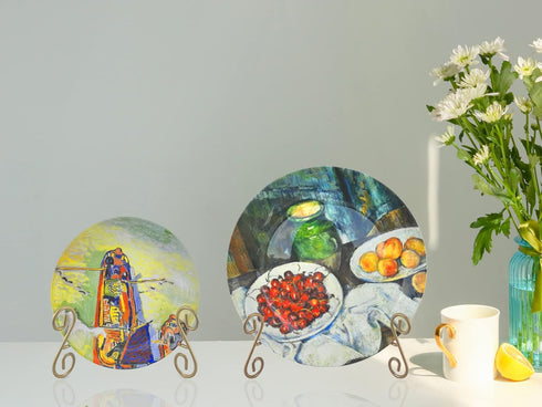 Plate Stand, 6 Inch Small Plate Holder for Display, Gold Iron Plate Easel for Photos, Picture Frames, Cookbooks, Card and Decorative Plates(1PACK)...