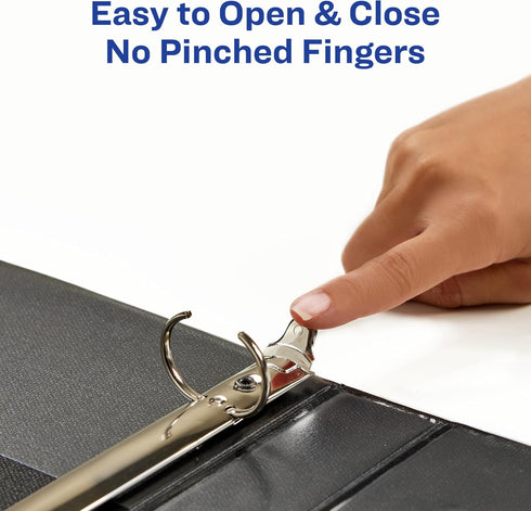 Avery Durable View 3 Ring Binder, 1 Inch Round Rings, Black and White Dots, 1 Fashion Binder (26744)...