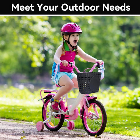 Bike Basket Front Kids, Bike Basket Bike Basket Front Scooter Basket Basket for Toddler Bike Bike Accessories for Kids Plastic Baskets Black...