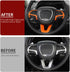 Linskip Steering Wheel Trim Compatible with 2015-2023 Dodge Charger/Challenger & 2014-2024 Durango & 2014-2020 Jeep Grand Cherokee, Steering Wheel...