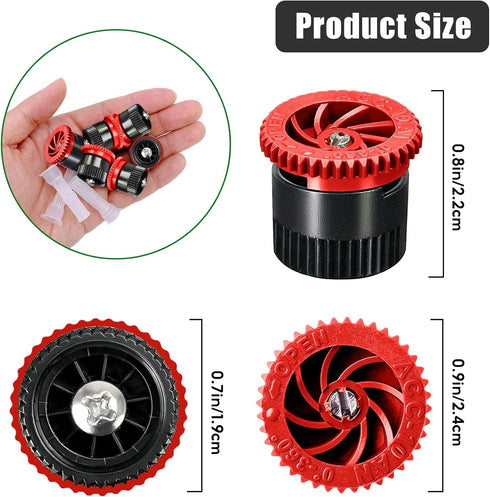 10 Pieces Variable Arc Nozzle, Replacement Pop-up Sprinkler Heads Compatible with Most of Adjustable Pop Up Sprinklers Spray Head for Garden Lawn ...