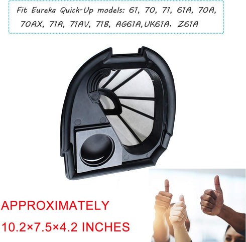 Wadoy Replacement Filters Compatible with Eureka Easy Clean, Quick Up DCF-11 Vacuum Filter 39657 62558A, Fits 61 and 70 71Series, 41A...