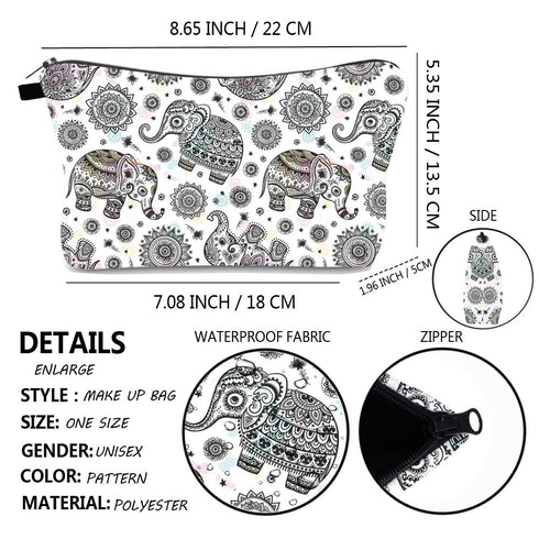 Makeup Bag for Women Cosmetic Bag Small Makeup Bags Waterproof Travel Case Toiletry Bag Accessories Organizer Girl's Gifts (Elephant 1151)......