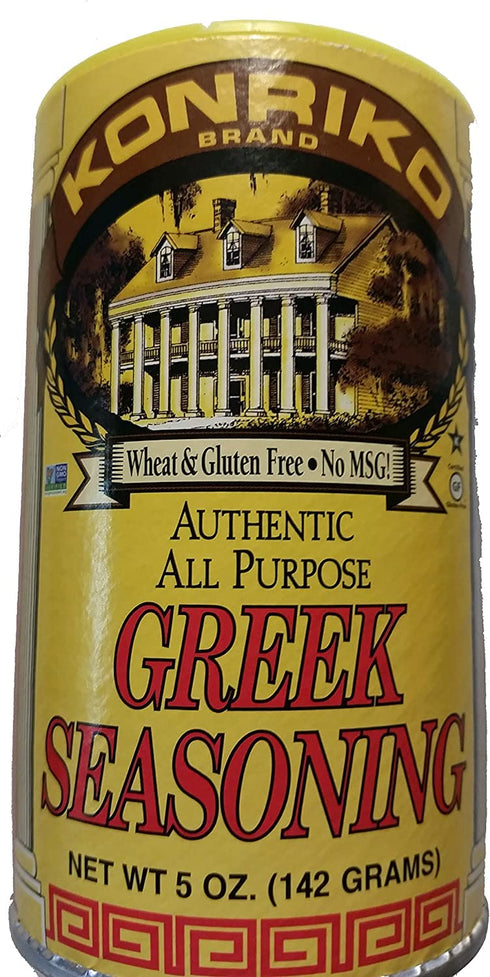 Konriko - Greek Authentic Seasoning 5 oz - Wheat Free - Gluten Free - No MSG...