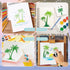 Palm Tree Stencils for Painting on Wood Wall Crafts Reusable Tropical Beach Palm Trees Stencil Art Paint on Wall Canvas Pattern Paint Stencils for...