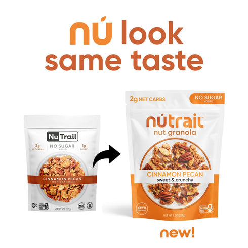 NuTrail Nut Granola Cereal, Cinnamon Pecan, No Sugar Added, Gluten Free, Grain Free, Keto, Low Carb, Healthy Breakfast 8 oz. 1 Count...