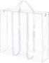 Whitmor Jumbo Everyday Holiday Bag, Seasonal Storage for Easter, Fourth of July, Fall & Christmas, Clear/White Large...