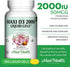 Kosher Vitamin D3 2000IU - Highly Absorbable Vitamin D Supplements for Healthy Immune Response, Calcium Absorption, Teeth & Bone Health - Vit D3 V...
