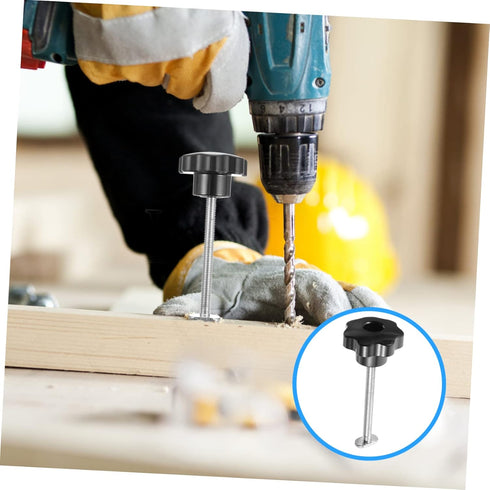 DOITOOL 2 Sets T Screw T- Slot Woodworking Clamp T Slot Clamp T Track Clamp Parts T- Track Woodworking Clamp Carpenter Hold Down Clamp T- Track Ho...