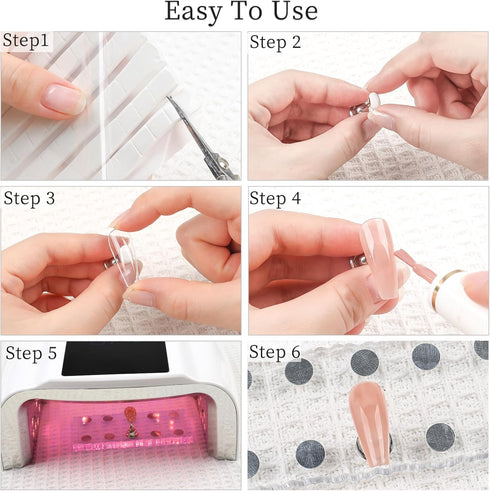 BQAN Nail Holder for Painting Nails, Transparent Acrylic Nail Stand for Press on / Fake Nail Tips Training / Nails Display with Reusable Adhesive ...