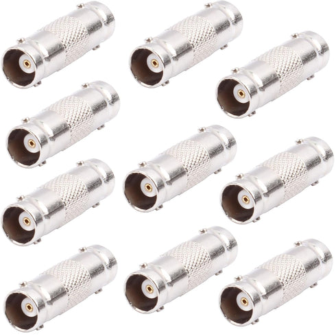 BNC Female to Female Connector 10- Pack BNC Coupler for CCTV Security Camera Adapter Extender Connector...