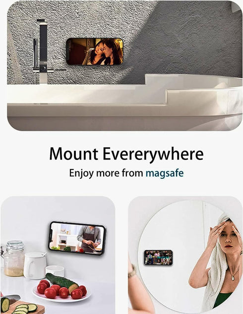 SALEX Compatible with Magsafe Car Mount for Dashboard, Wall, Fridge, Truck, Mirror 2 Pack. Stick On Magnetic Phone Mount for iPhone 15 14 Plus 13 ...