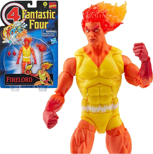 Hasbro Marvel Legends Series Retro Fantastic Four Firelord 6-inch Action Figure Toy, Includes 3 Accessories (F3444)...