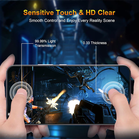 3 Pack Screen Protector for Samsung Galaxy A54 5G + 3 Pack Camera Lens Protector, Ultra HD Tempered Glass, 9H Hardness, Anti Scratch, Easy Install...