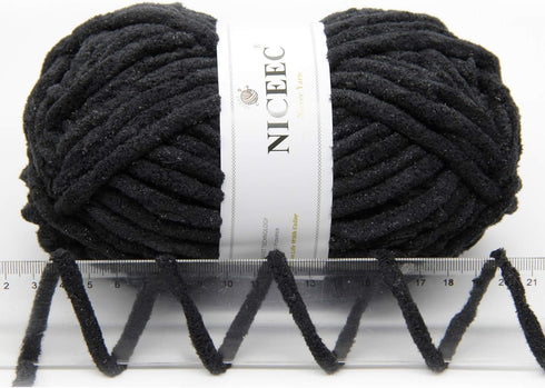 NICEEC 3 Skeins Sparkling Chenille Yarn Soft Yarn for Crochet Knitting Blanket Yarn DIY Craft Yarn for Blanket-Total Length 3×50m(3×55yds,100g×3) ...