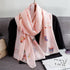 70x35inch Women Silk Feeling Head Hair Satin Scarf Wrapping Long Summer Fashion Lightweight Shawl Travel Beach Airplane (BB pink butterfly)...