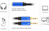 Headphone Splitter 1Ft, Headphone Splitter for Computer 3.5mm Female to 2 Dual 3.5mm Male Headphone Mic Audio Y Splitter Cable Smartphone Headset ...