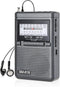 Portable AM FM Radio, Shortwave Transistor Pocket Radio Walkman with Loud Speaker, Headphone Jack, 1200mAh Rechargeable Battery Power, Support TF ...
