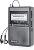 Portable AM FM Radio, Shortwave Transistor Pocket Radio Walkman with Loud Speaker, Headphone Jack, 1200mAh Rechargeable Battery Power, Support TF ...