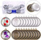 Glarks 40Pcs 25mm Antique Bronze Silver Color Round Tree Bezel Pendant Trays with Bright Glass Cabochon Dome Tiles for Bracelet Necklace Crafting ...