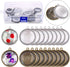 Glarks 40Pcs 25mm Antique Bronze Silver Color Round Tree Bezel Pendant Trays with Bright Glass Cabochon Dome Tiles for Bracelet Necklace Crafting ...