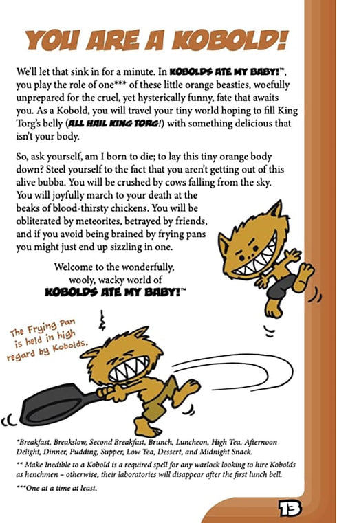 9th Level Games | Kobolds Ate My Baby! The Orange Book | Tabletop Role Playing Game | 2 to 8 Players | Ages 13+ | 60 Minutes...