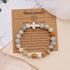 COLOYAN Christian Cross Beaded Bracelet Religious Cross Bracelet 8mm Natural Stone Healing Stretch Bracelets for Women Men...