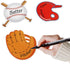 90 Pieces Baseball Paper Cut-outs Baseball Theme Cutouts for Baseball Themed Party Decoration, 3 Styles and 4.7 Inch Long...