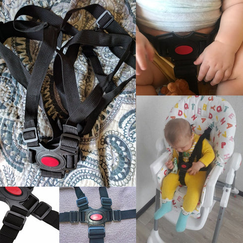 Seat Belt by AT,5/3/2 Point Adjustable for Baby Kid Safe Strap for Stroller High Chair (Include Shoulder Pads & Guarding Pad)...